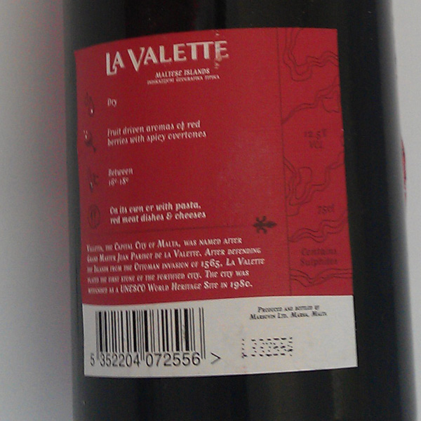 La Vallette vin rouge 0.75L - Image 2