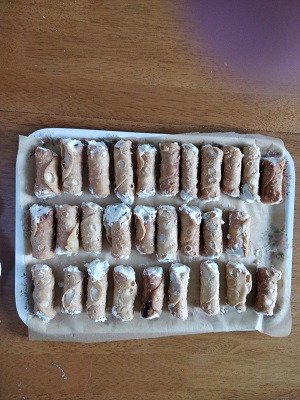 Special Large Kannoli with Sweet Irkotta and chocolate chips