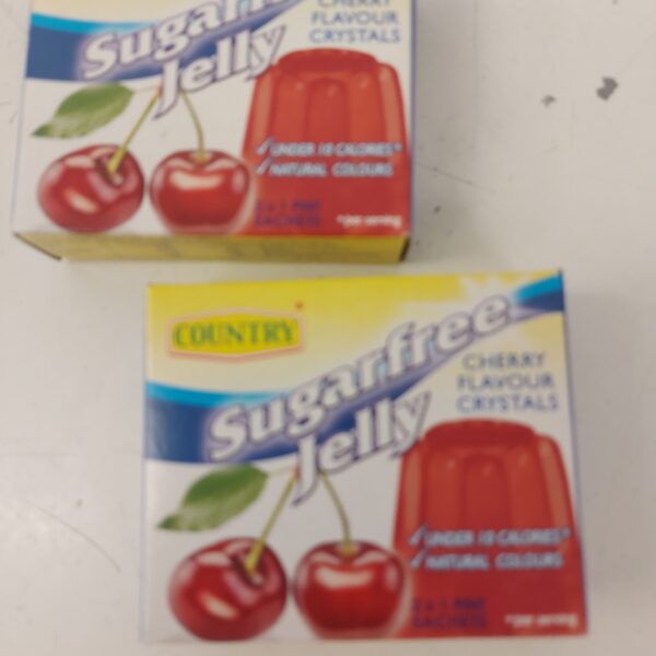 Country sugar free Jelly Cherry Flavour Crystal 2 x 1 pint sachets